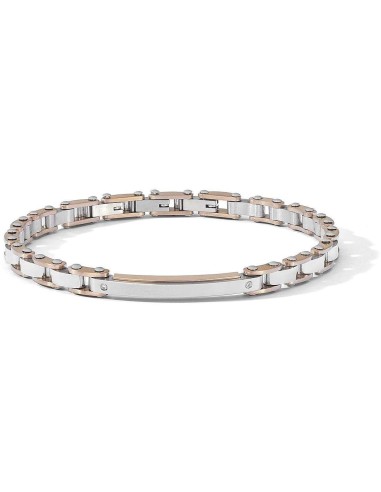 Bracciale COMETE GIOIELLI Uomo UBR 1238 in acciaio con pvd oro rosa...