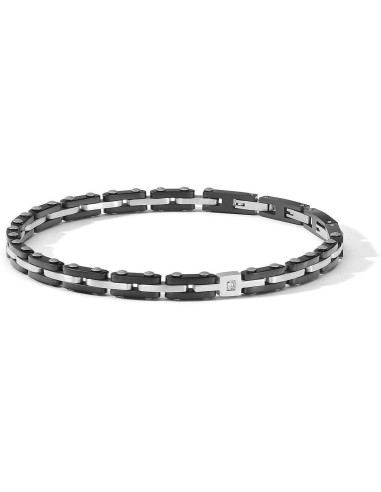 Bracciale COMETE GIOIELLI Uomo UBR 1242 in acciaio con pvd nero e c...
