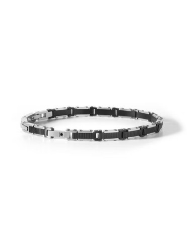 Bracciale COMETE GIOIELLI Uomo UBR 889 in acciaio con pvd nero e cr...