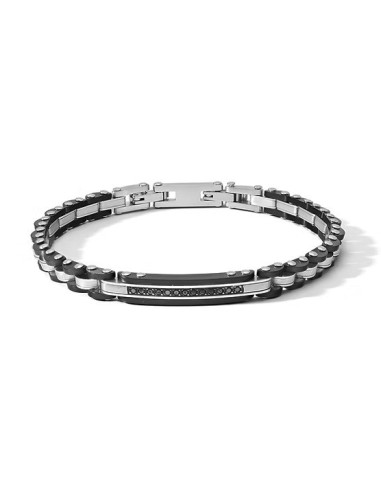 Bracciale COMETE GIOIELLI Uomo UBR 1202 in acciaio con pvd nero e c...