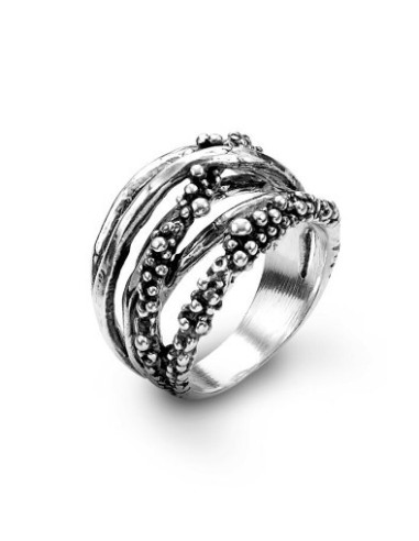 Anello GIOVANNI RASPINI Petite Perlage in argento 925 10250/14 Misu...