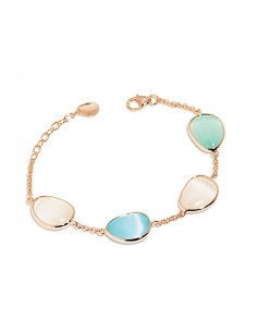 Bracciale MADI Laguna  in argento 925 placcato oro rosa con pietre colorate F_3894200