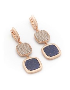 Orecchini pendenti MADI Profondo Blu in argento 925 placcato oro rosa con lapislazzuli F_3916600