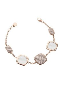 Bracciale MADI Madreperla in argento 925 placcato oro rosa con madreperla F_3915700