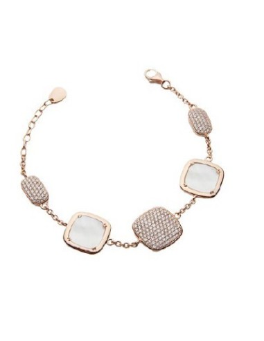 Bracciale MADI Madreperla in argento 925 placcato oro rosa con madreperla F_3915700