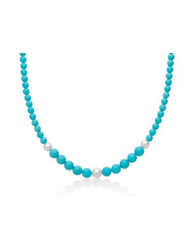 Acquista Collana MILUNA Terra e Mare in argento 925 con perle ed el...