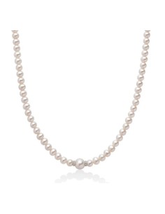 Collana MILUNA di perle oriente in oro bianco 18Kt e perle 5/5,5 mm...