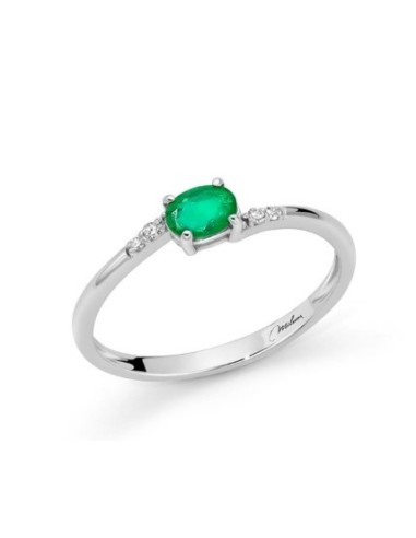Acquista Anello MILUNA in oro 9Kt con smeraldo e diamanti LID3727X ...