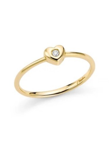Acquista Anello MILUNA in oro giallo 9Kt con cuore e diamante al ce...