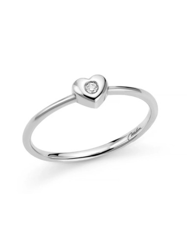 Acquista Anello MILUNA in oro 9Kt con cuore e diamante al centro LI...