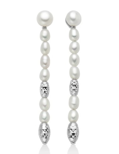 Acquista Orecchini pendenti MILUNA in argento 925 con pepite di per...