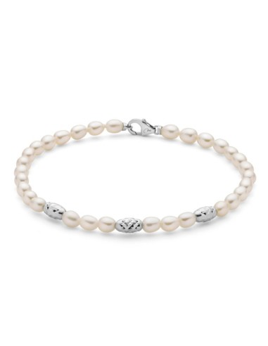 Bracciale MILUNA in argento 925 con pepite di perle ed elementi in ...