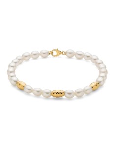 Bracciale MILUNA in argento 925 con pepite di perle ed elementi in ...