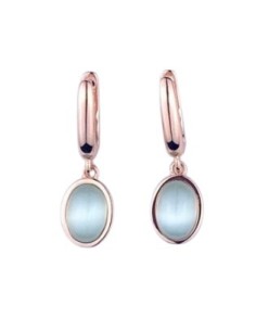 Orecchini  pendenti MADI Lucciole in argento 925 placcato oro rosa con pietre verdi  F_392200