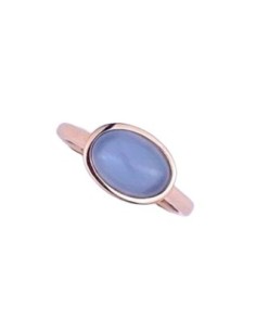 Anello regolabile  MADI Lucciole in argento 925 placcato oro rosa con pietra blu F_3922915