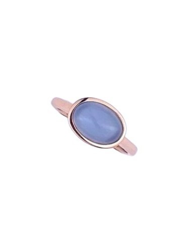 Anello regolabile  MADI Lucciole in argento 925 placcato oro rosa con pietra blu F_3922915