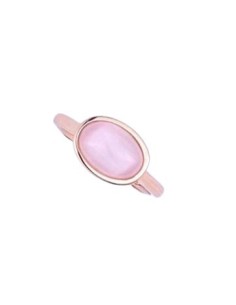 Anello regolabile  MADI Lucciole in argento 925 placcato oro rosa con pietra rosa F_3922715