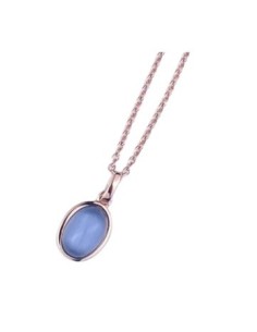 Collana pendente  MADI Lucciole in argento 925 placcato oro rosa con pietra blu F_3922500