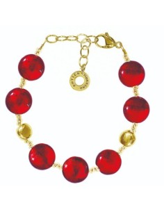 Bracciale ANTICA MURRINA Frida Azzurro in acciaio e perle in vetro di Murano BR297A11