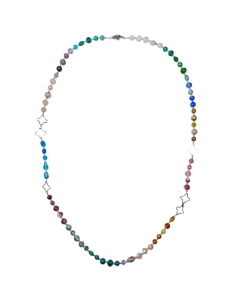 Collana lunga ANTICA MURRINA Tulipano in acciaio e perle in vetro di Murano CL7TPE2519