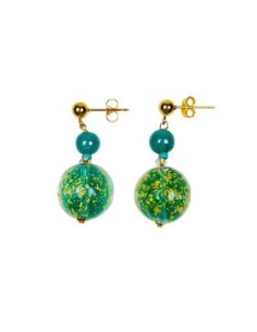 Orecchini ANTICA MURRINA Violetta in acciaio e perle in vetro di Murano OS4VPE2559