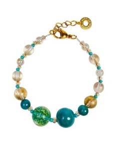 Bracciale ANTICA MURRINA Violetta in acciaio e perle in vetro di Murano BL4VPE2559