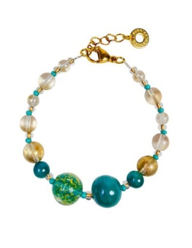 Bracciale ANTICA MURRINA Violetta in acciaio e perle in vetro di Murano BL4VPE2559