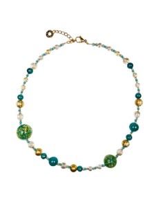 Collana girocollo ANTICA MURRINA Violetta in acciaio e perle in vetro di Murano CG4VPE2559