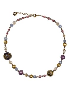Collana girocollo ANTICA MURRINA Violetta in acciaio e perle in vetro di Murano CG4VPE2504