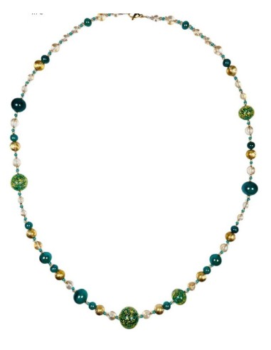 Collana lunga ANTICA MURRINA Violetta in acciaio e perle in vetro di Murano CL4VPE2559