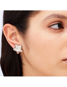 Orecchini S'AGAPO Stellar SSE53 in acciaio 316L Stella Grande  a so... 2