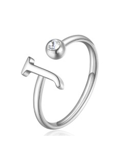 Anello regolabile S'AGAPO' CLICK in Acciaio 316L con cristallo SCK1...