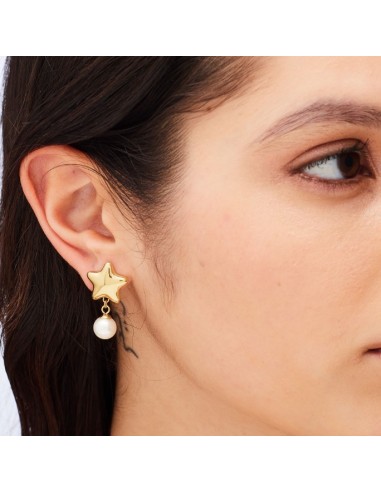 Orecchini pendenti S'AGAPO Stellar SSE50 in acciaio 316L dorato Ste...