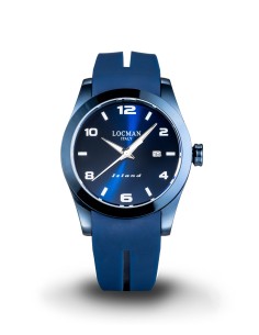 Orologio LOCMAN Island 0613B02S-BLBLWHSB blu con cinturino in silic...