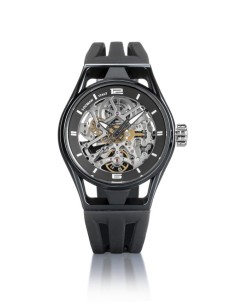Orologio LOCMAN Montecristo Skeleton 0538K01S-BKBKGYSK nero con cin...