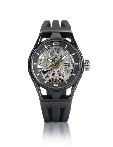 Orologio LOCMAN Montecristo Skeleton 0538K01S-BKBKGYSK nero con cin...