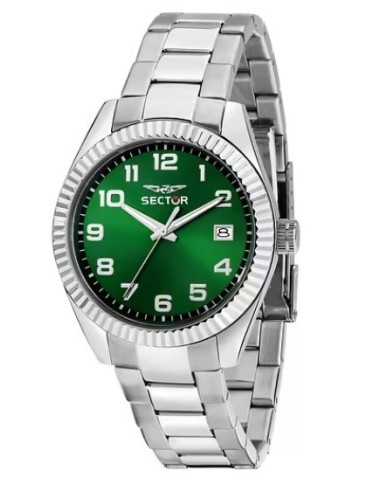 Orologio SECTOR 240 39MM R3253240016 Green con cinturino in acciaio...