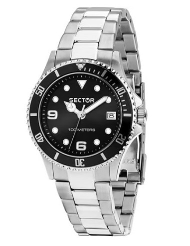 Orologio SECTOR 230 35MM R3253161548 Black con cinturino in acciaio...