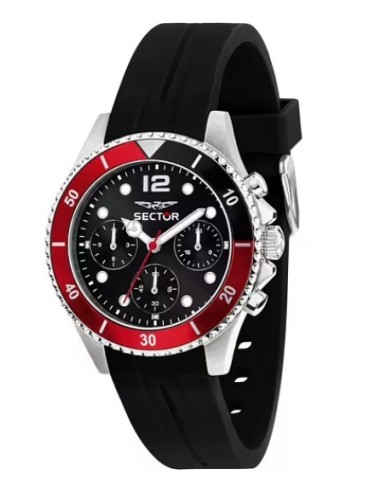 Orologio SECTOR 230 39MM R3251161053 Black con cinturino in silicon...