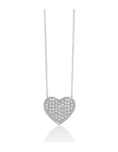 Acquista Collana MILUNA in oro 18Kt con pendente cuore e diamanti C...