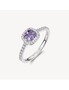 Anello BROSWAY FANCY in argento 925 e cristalli bianchi e amethyst ...