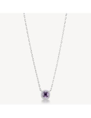 Collana BROSWAY FANCY in argento 925 e cristalli bianchi e amethyst...