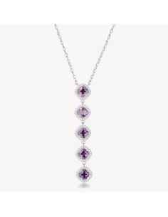 Collana BROSWAY FANCY in argento 925 e cristalli bianchi e amethyst...