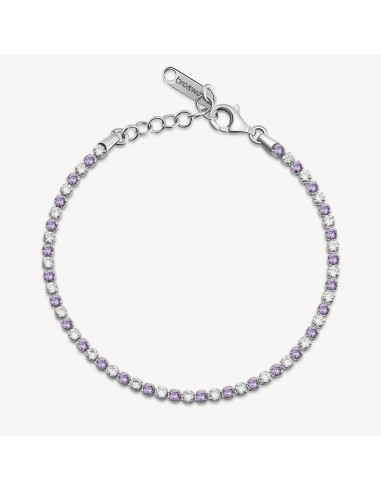 Bracciale tennis BROSWAY FANCY in argento rodiato 925 e cristalli a...