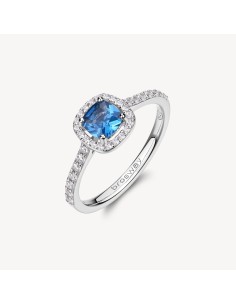 Anello BROSWAY FANCY in argento 925 e cristalli bianchi e sapphire ...