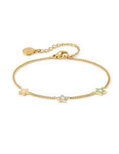Bracciale NOMINATION Fairyicons in acciaio dorato con mix Stelle co...