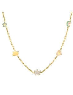 Collana NOMINATION Fairyicons in acciaio dorato con mix pendenti co...