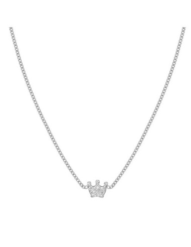 Collana NOMINATION Fairyicons in acciaio con pendente Corona glitte...