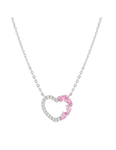 Collana girocollo NOMINATION Shine Me Up in argento con Cuore rosa ...