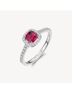 Anello BROSWAY FANCY in argento 925 e cristalli bianchi e ruby FPR1...